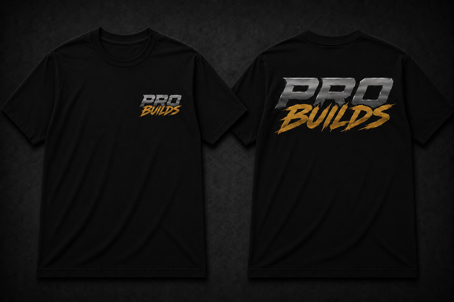 PRO BUILDS T-SHIRT - GOLD